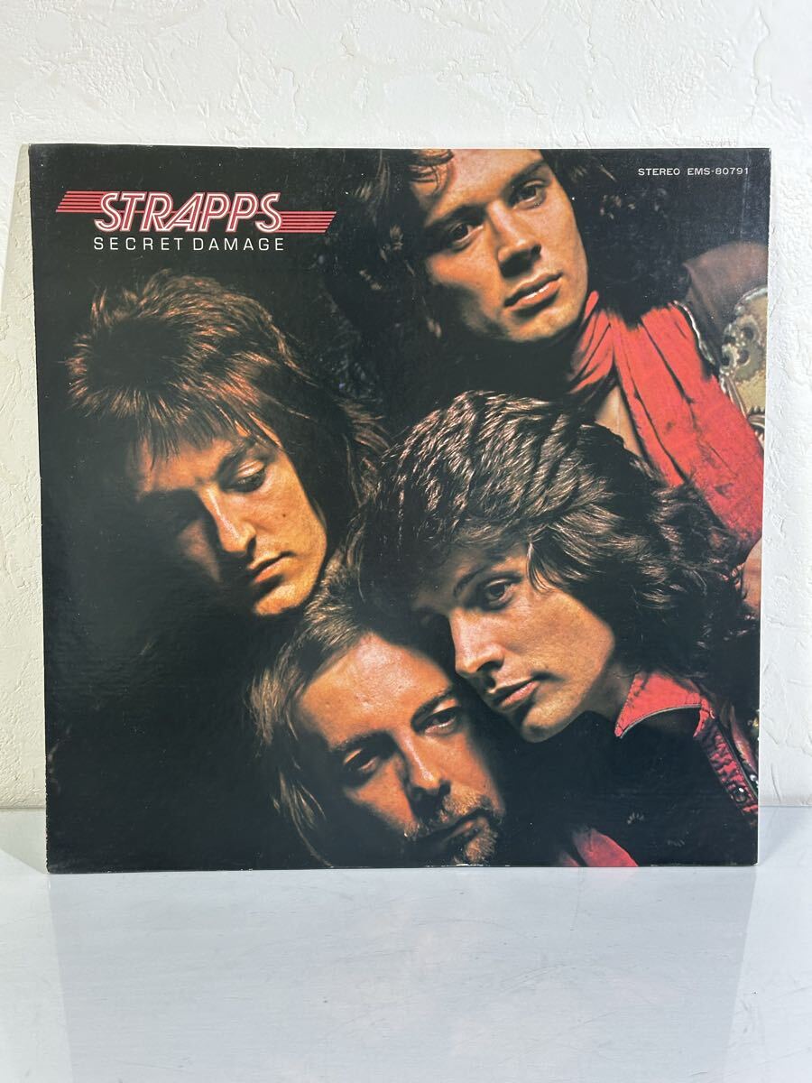 Strapps ストラップス / Secret Damage シークレット・ダメージ EMS-80791 レコード LP盤 再生未確認 歌詞カード付き