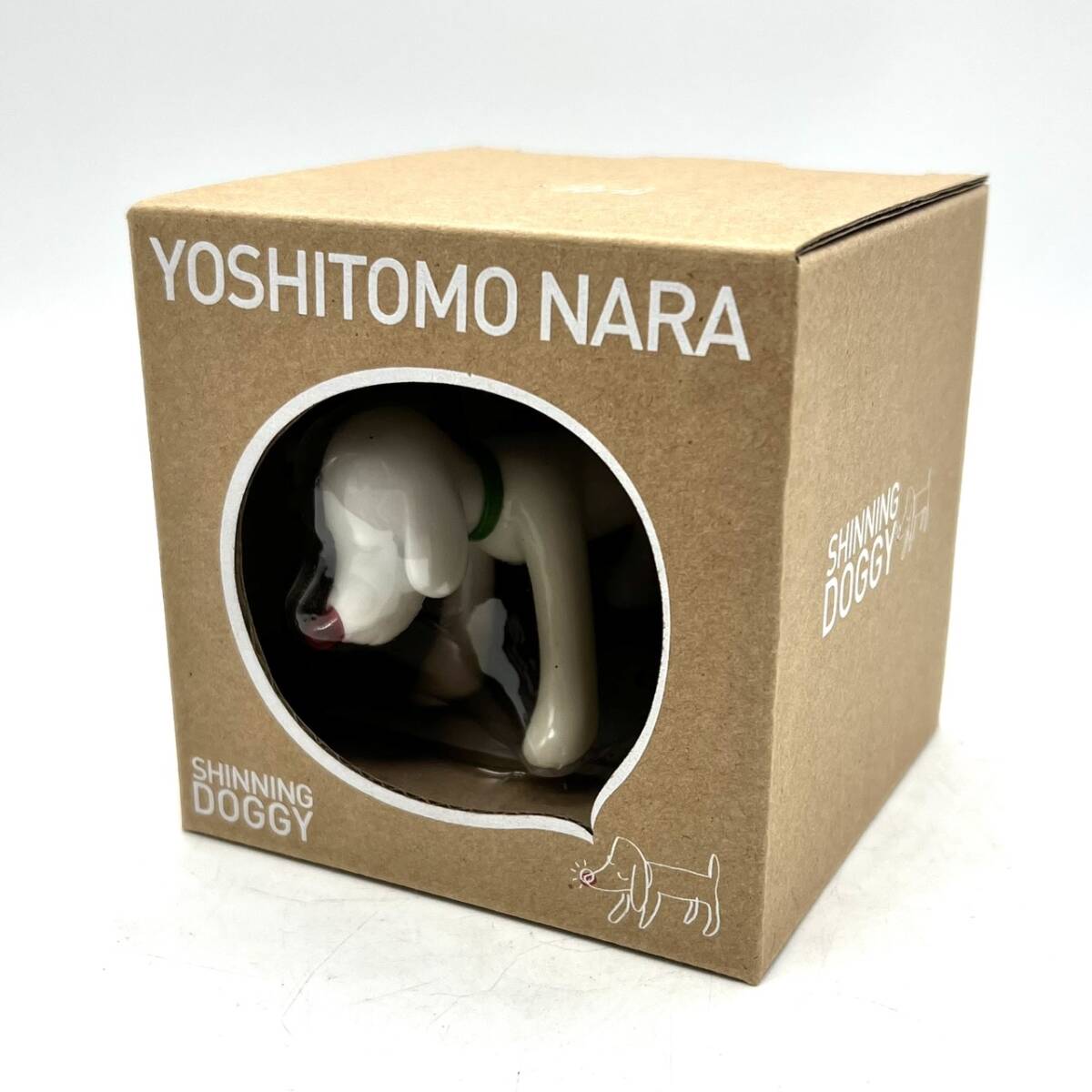 ■【 希少 未使用 】 奈良美智 YOSHITOMO NARA SHINNING DOGGY 香港個展限定 フィギュア 白 ホワイト white 犬 貴重 レア