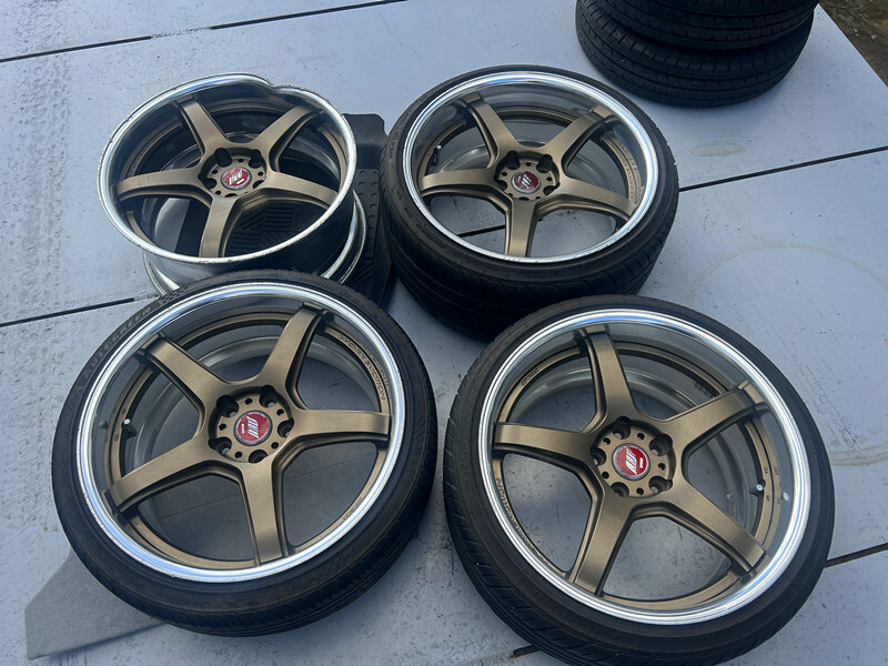 EMOTION T5R2P 　ワーク　エモーション　19インチ 　9J 10J　＋35　 　114.3　 5H　１本修復必要　アルミホイール　４本