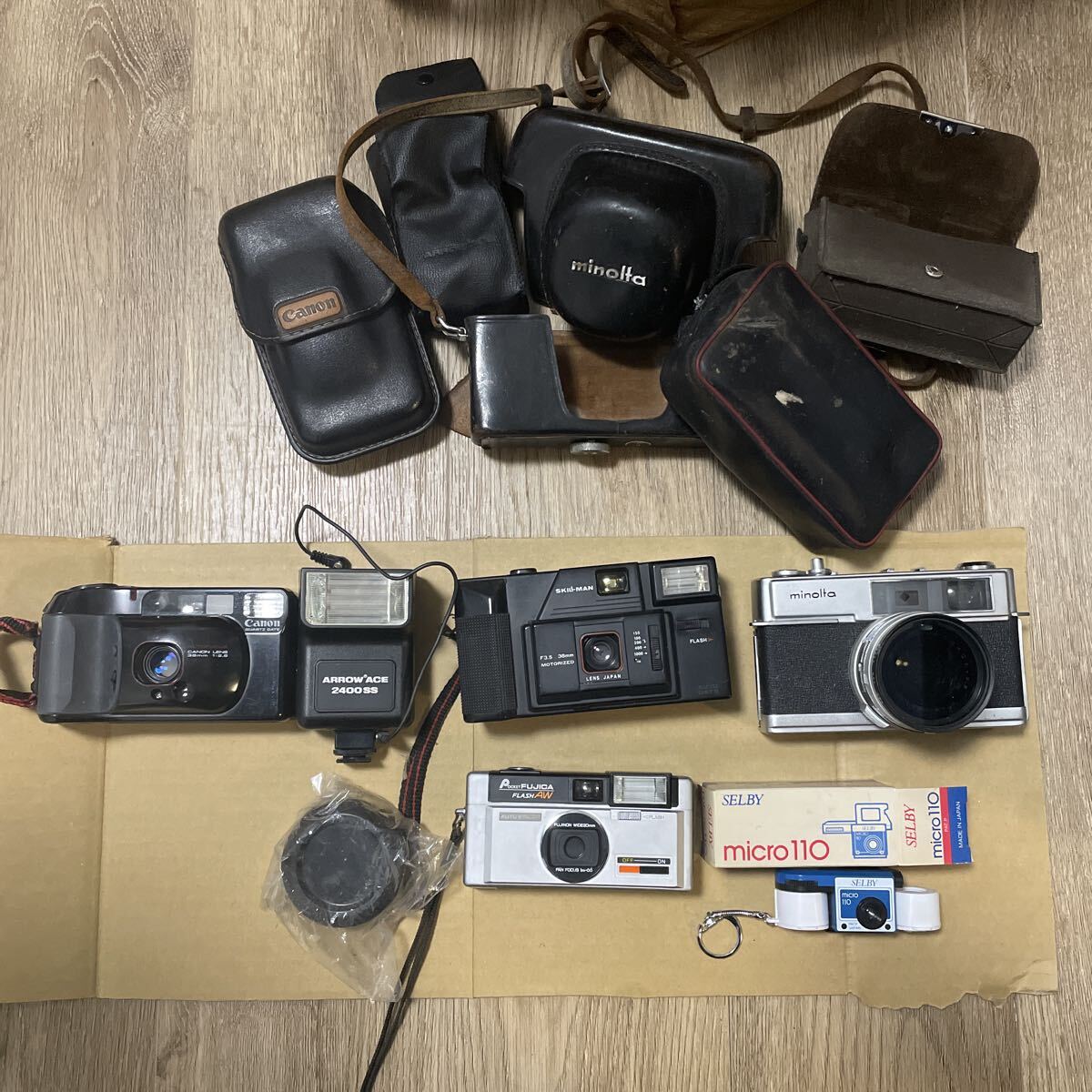 フィルムカメラ Canon HI-MATIC7 RKILLMAN C?850 POCKET FUJICA micro110 ポケットカメラ 昭和 平成 ARROW ACE まとめ売り