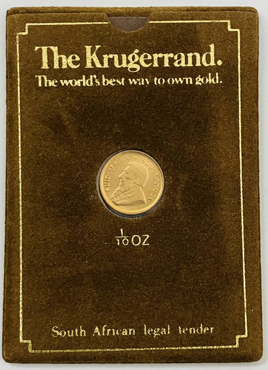 ★　ペンダントトップ　金貨　★　南アフリカ　1980年　クルーガーランド　1/10oz金貨　★　Au917（K22） 直径：約16.5㎜　★