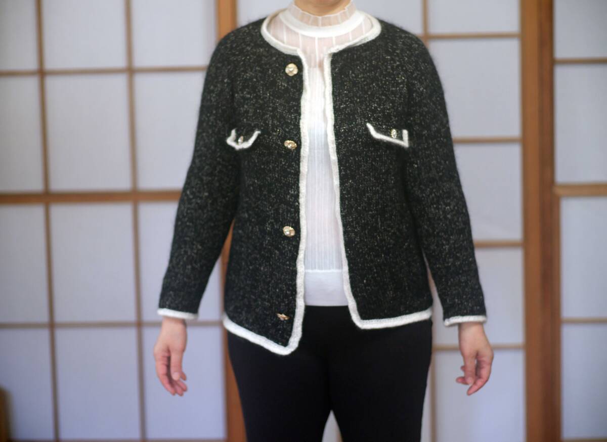 手織り　　セーター　綿60％　シルク　40％　100％手作り　手編み　高級品　新品 匿名配送　2