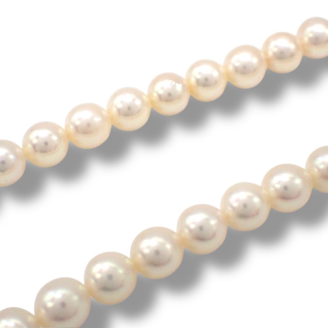 タサキ TASAKI 田崎真珠 6.5~7.0mm パール 本真珠 ネックレス SV シルバー ナチュラルピンク ホワイト スターリングシルバー S刻印 4316