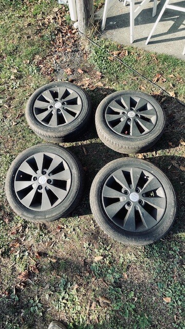 スズキ パレットSW 純正アルミホイール タイヤ付き7部山 マットブラック塗装 155/65R14 4穴4H 14インチアルミ 静岡東部発引取可