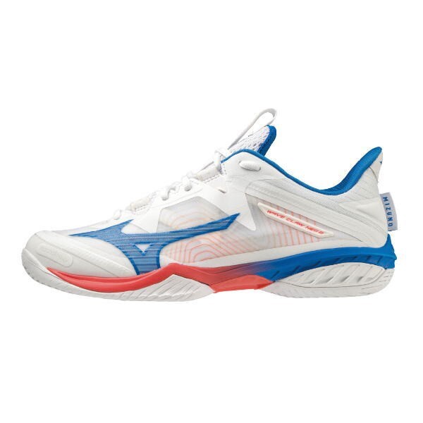 【71GA227510 25.0】MIZUNO(ミズノ) バドミントンシューズ　ウェーブクロー NEO 2 FIT　ホワイト/ブルー/ピンク 新品未使用　2E相当