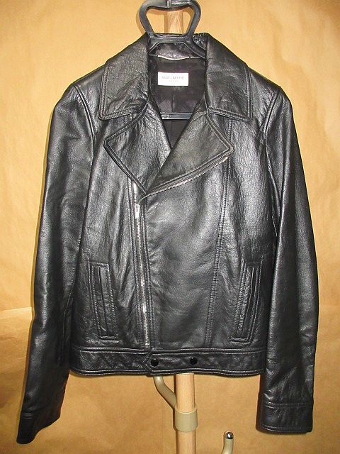サンローランパリ　SAINT LAURENT PARIS　15AW 　エディ期　ラム　レザー　ダブル　ライダース　ジャケット　黒　44　国内正規品