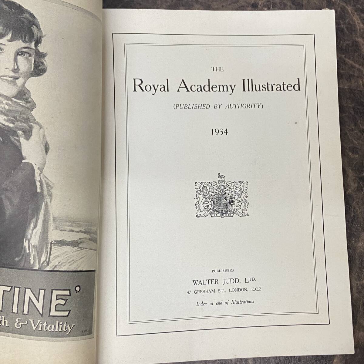 洋書　THE ROYAL ACADEMY ILLUSTRATED 1934 WALTER JUDD Great Britain イラスト 絵画 古書 アンティーク