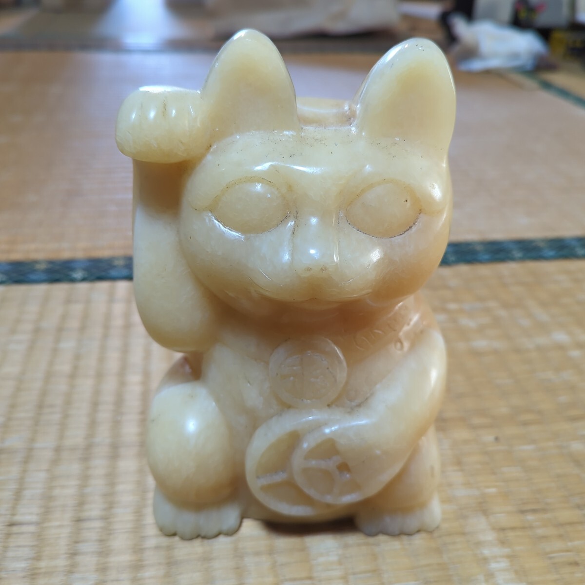 置物 インテリア 招き猫　天然石