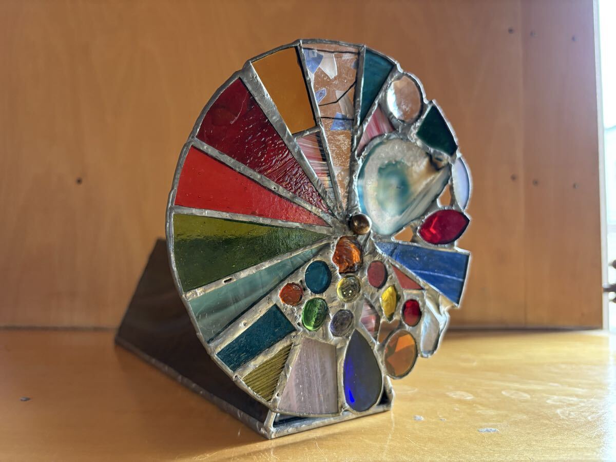 【送料無料★万華鏡／カレイドスコープ】ステンドグラス（w26.5cm）ハンドメイド・手作り★Okhotsk