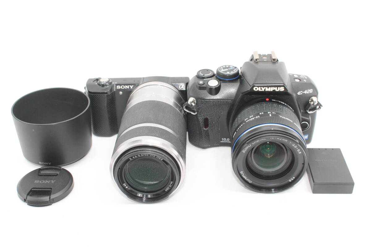 【20250928KNH-07】SONY ソニー α5000 SEL55210 OLYMPUS E-420 レンズキット