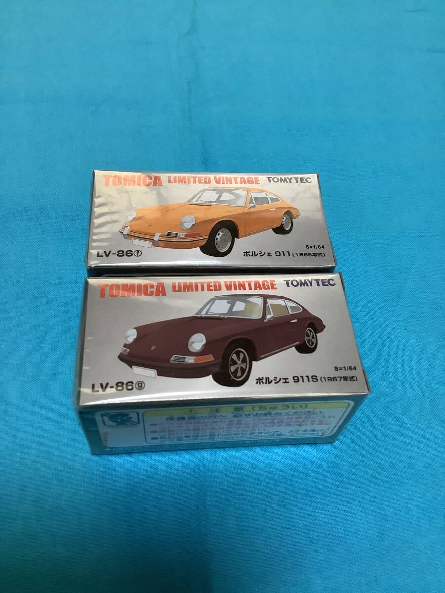 トミカリミテッドヴィンテージ☆ポルシェ911(LVー86)f、g全2台セット♪