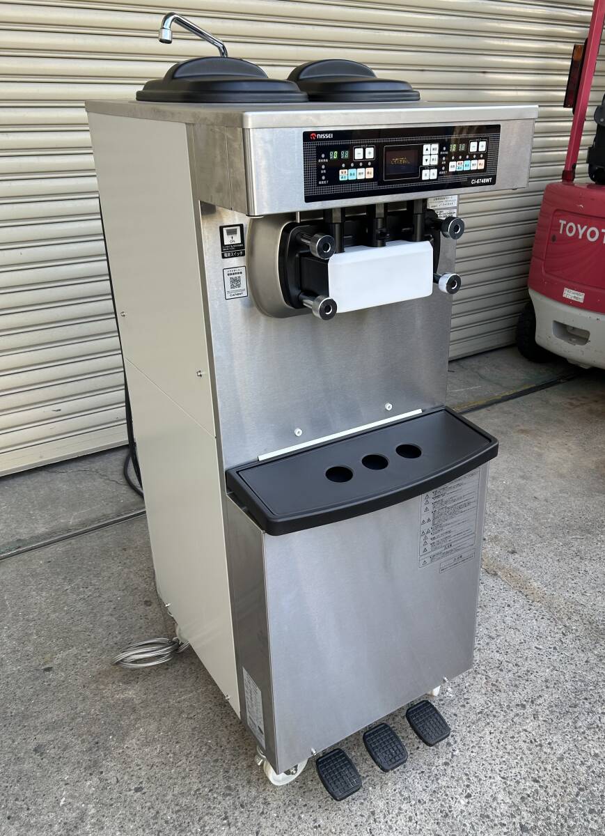 一部地域送料無料 ◇美品◇ 日世（NISSEI）自動殺菌ソフトクリームサーバー CI-6748WT ◇アイス カフェ 喫茶店 ◇使用1年半◇2-I0001051