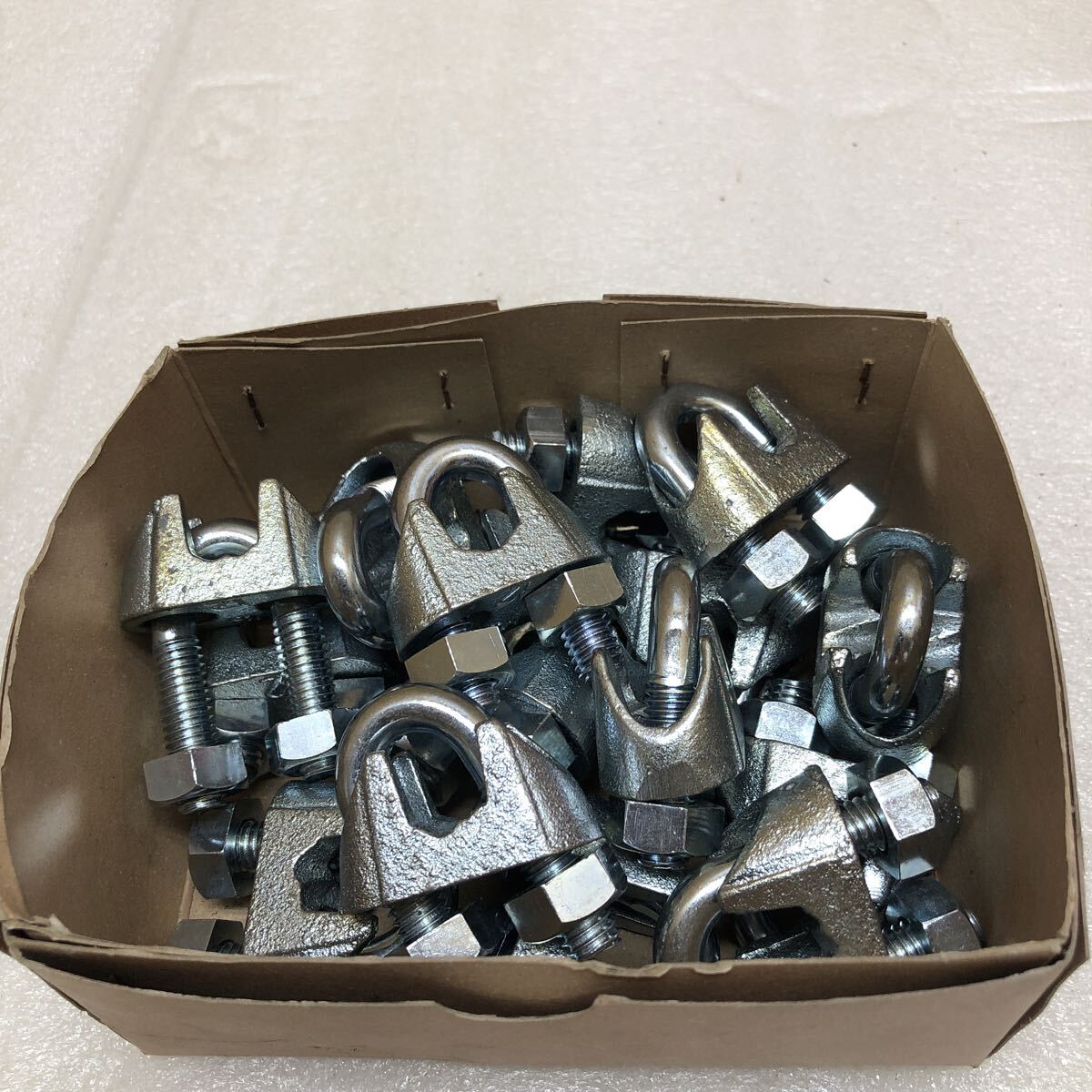 TK5279 ワイヤークリップ (U字ボルト／ナットサイズ1/2 ワイヤーロープ荷掛) MS/12 計15個 1008