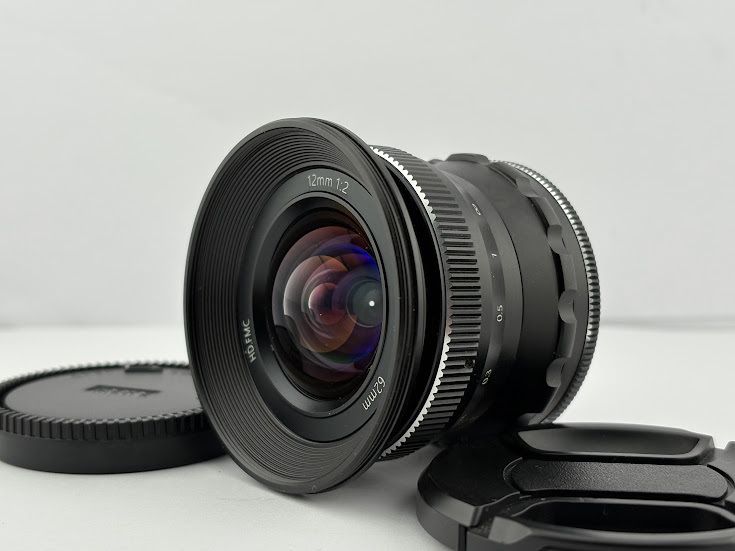 ★極上美品★ パーギア PERGEAR 12mm F2 フジ FXマウント★前後キャップ付★ #1027-3