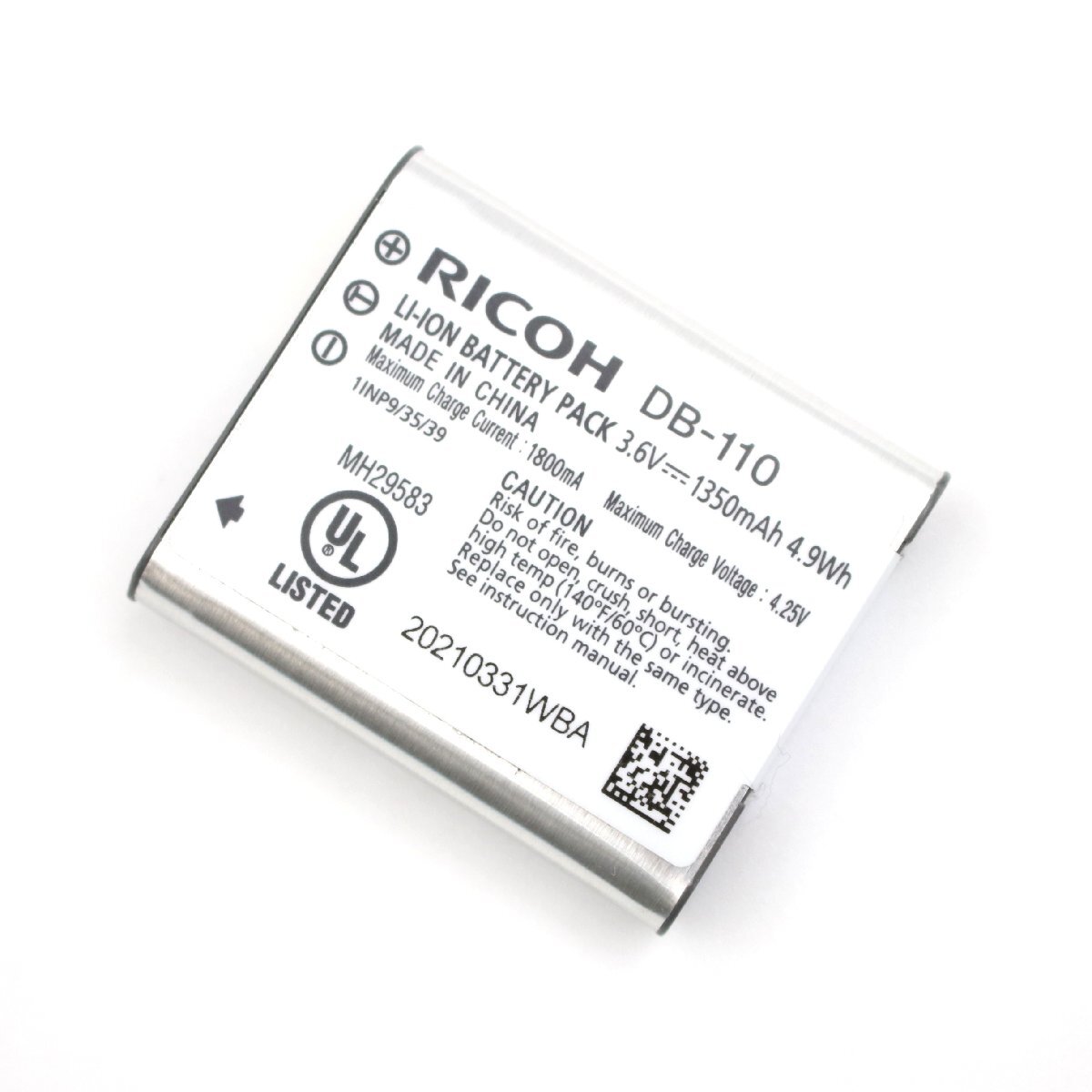 RICOH 純正 DB-110 充電式リチウムイオンバッテリー リコー