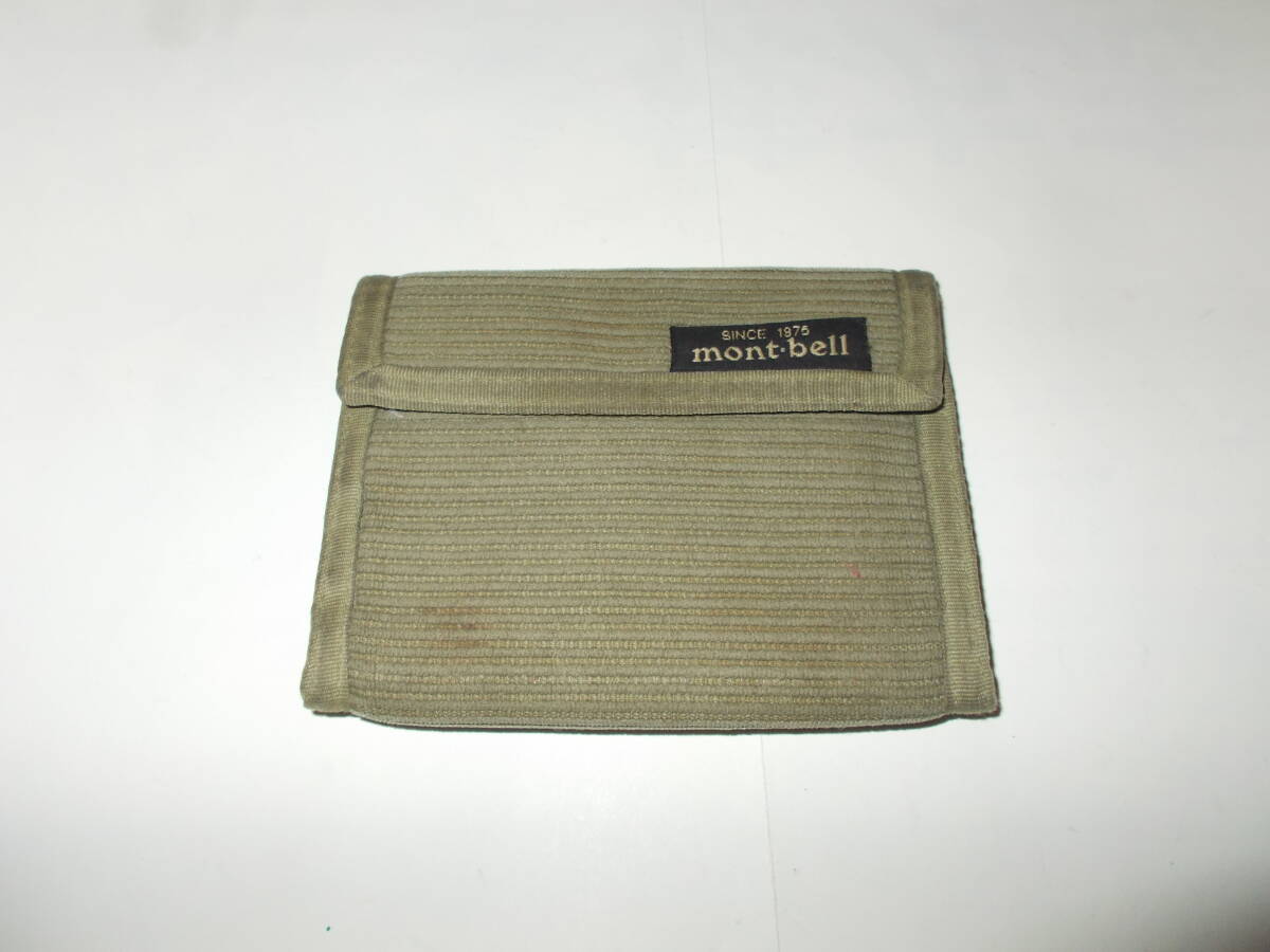 ●mont・bell/モンベル【マジックテープ二つ折り財布】うぐいす●