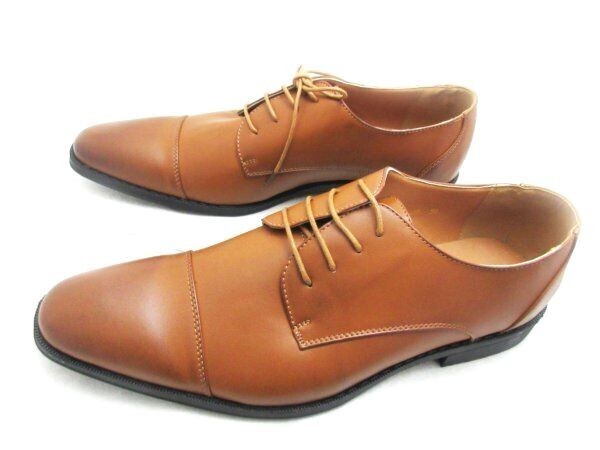 [送料無料]Q721新品AAAストレートチップ/レースアップ外羽根26.5㌢3E LBR♂