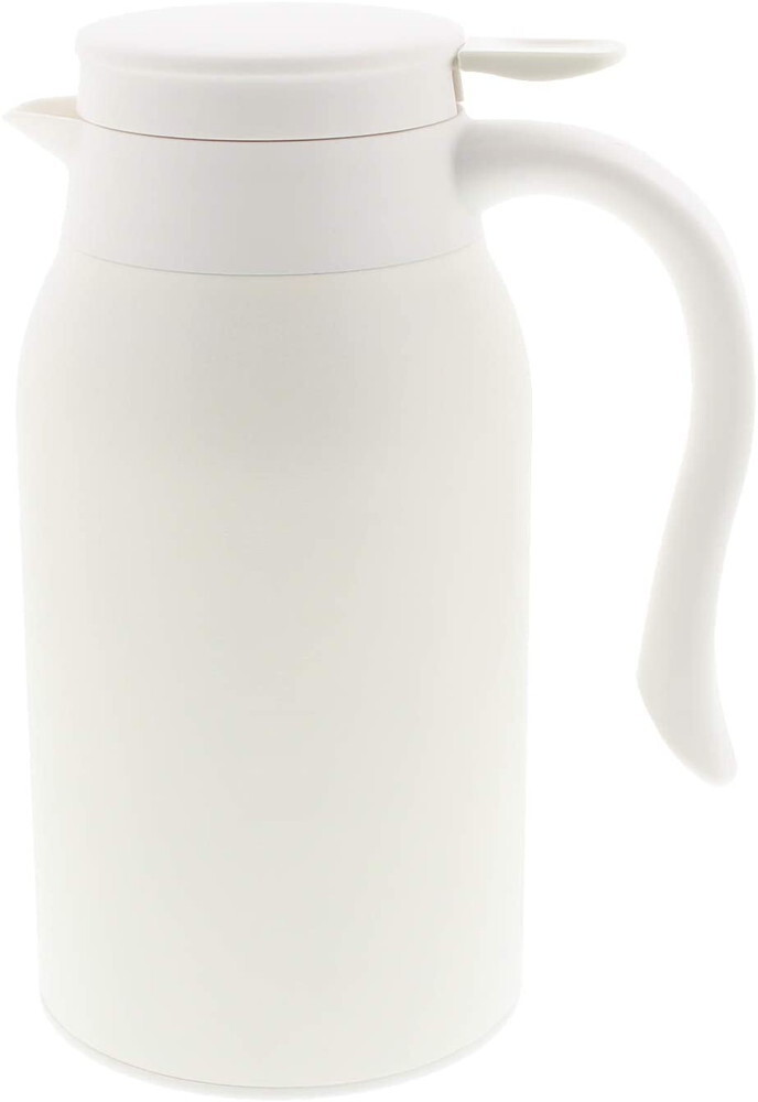 （在庫処分特価）リビング 卓上ポット 0.9L 保温 保冷 ホワイト MIP