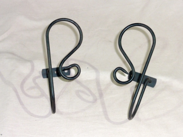 鉄製/アイアン 帽子掛け/フック/棚受け ２個