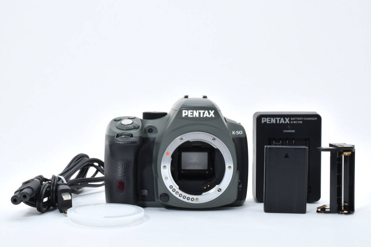 #4934 PENTAX ペンタックス K-50 ボディ オリーブグリーン ｘ ブラック オーダーカラー