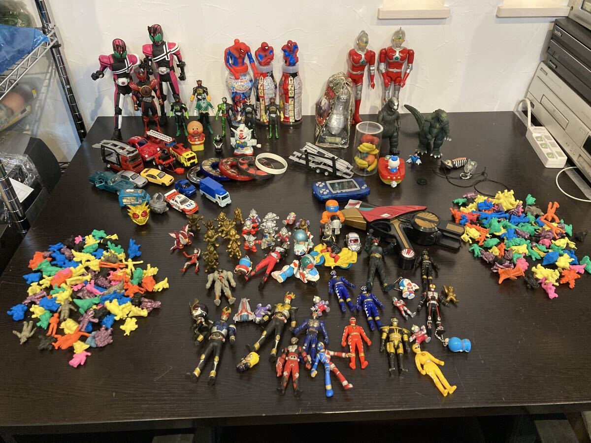 10【14091他】おもちゃ ウルトラマン 仮面ライダー ウルトラ怪獣 ゴジラ ソフビ　大量まとめ フィギュア 怪獣 特撮