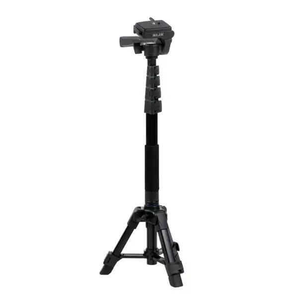 ◆新品 SLIK スリック 一脚 スタンドポッド GX-5 [自立脚付き一脚 /5段 /2WAY雲台 /アルミ] 保証付 1点限り