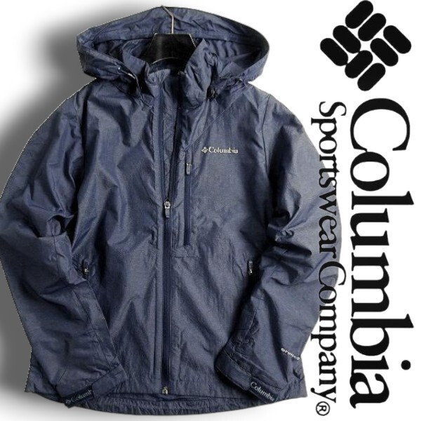 Columbia コロンビア 新品 定3.5万 ナイロン混 フーデッド ジャケット ブルゾン アウトドアウェア YLC009 464 90/S ▲032▼bus148co