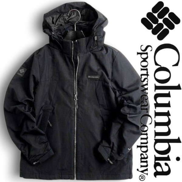 Columbia コロンビア 定2.3万 高耐久ナイロン フーデッド シェルジャケット ブルゾン アウトドアウェア YLG301 010 90/S ▲021▼bus056co