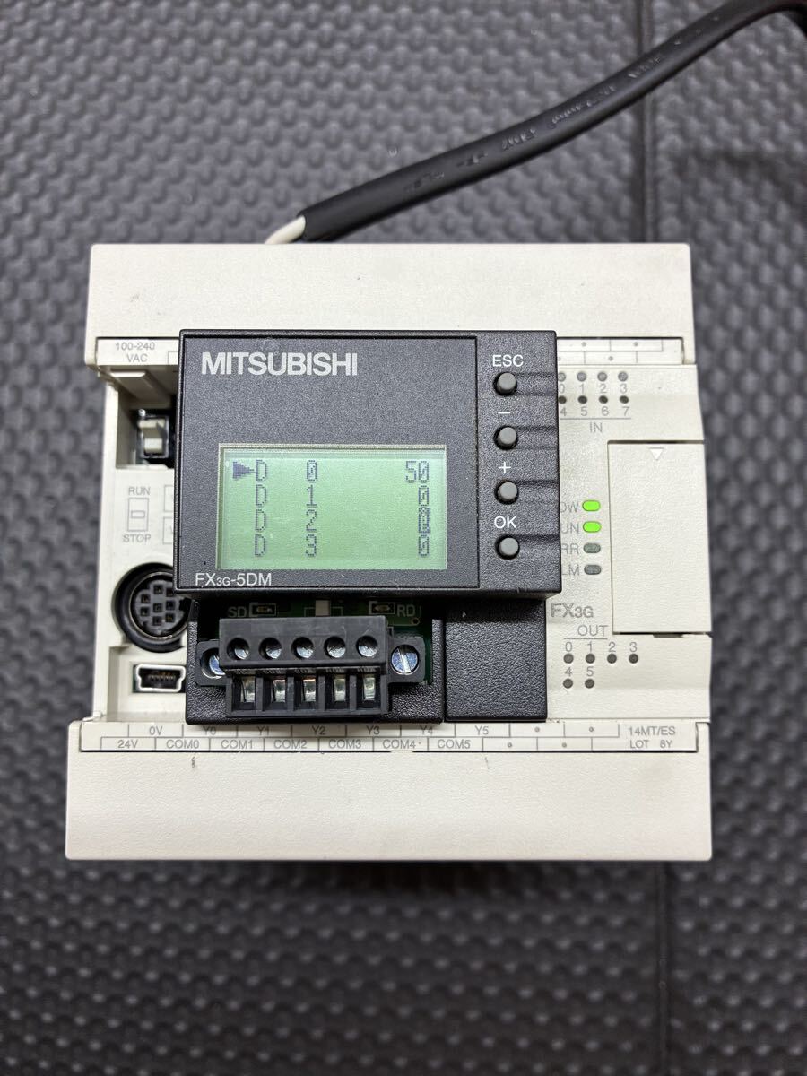 MITSUBISHI MELSEC FX3G-14MT/ES FX3G-5DM ディスプレイモジュール 三菱電機 シーケンサ