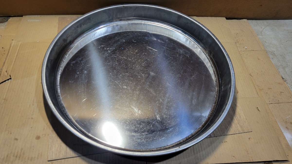 鉄製 丸型トレイ お盆 トレー 業務用 直径約67cm バーベキュー アウトドア 調理器具 店舗用品 中古品
