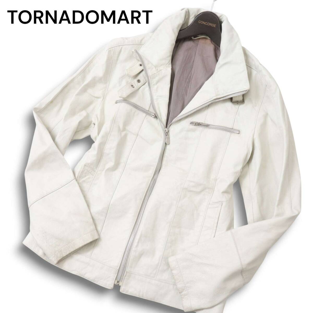 【00s★Y2K VINTAGE】TORNADOMART トルネードマート 秋冬 本革 リアル レザー★ ライダース ジャケット Sz.L メンズ