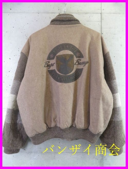 015m42◆良品です◆日本製◆PIASPORTS ピアスポーツ 中綿 ニット切替 ウールブルゾン ジャケット 5/セーター/ポロシャツ/コート/パンツ