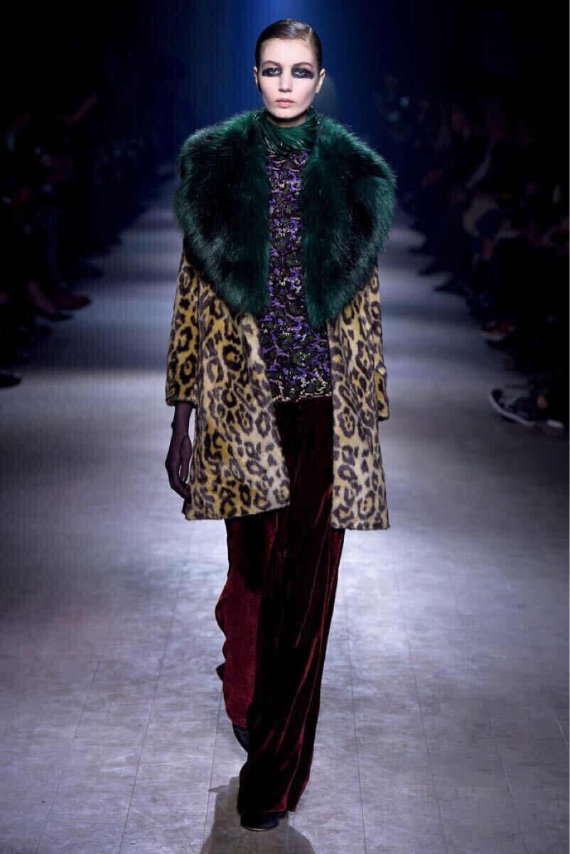 DRIES VAN NOTEN 16AW ベロア ワイドパンツ WINE イージー ベルベット バーガンディ ボルドー 