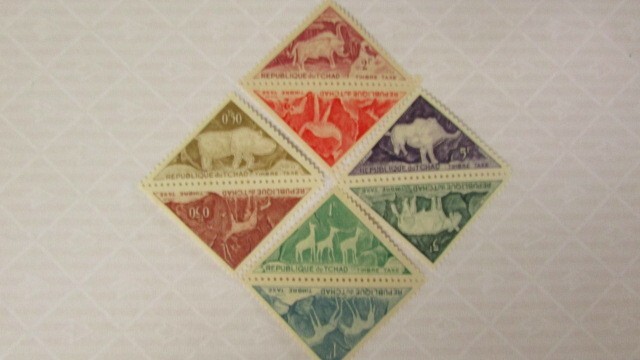 121　チャド　1962 年の郵便料金　△切手8種完　1962-04-20　