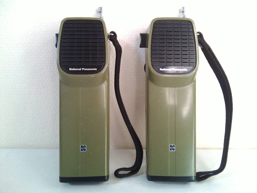 2台セット　昭和レトロ★National トランシーバー RJ-7 無線機◆ 周波数 27.120MHz　電力50mW ★ 動作品