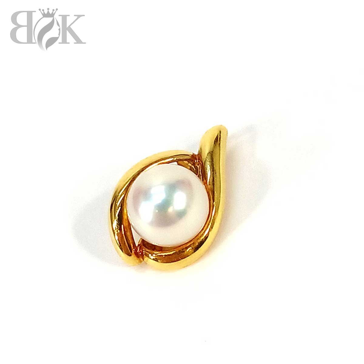 田崎 タサキ K18 パール トップ 約2.1g パール直径約7.5ｍｍ レディース アクセサリー 真珠 TASAKI 中古 ★