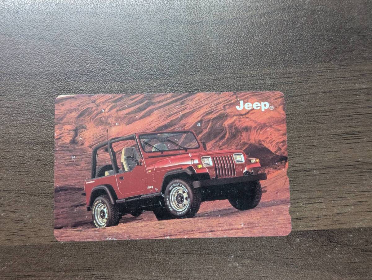 [未使用] Jeep ラングラー ジープ テレカ 50度 レッド テレホンカード(他にも多数あります) 人気のアメ車 同梱可908