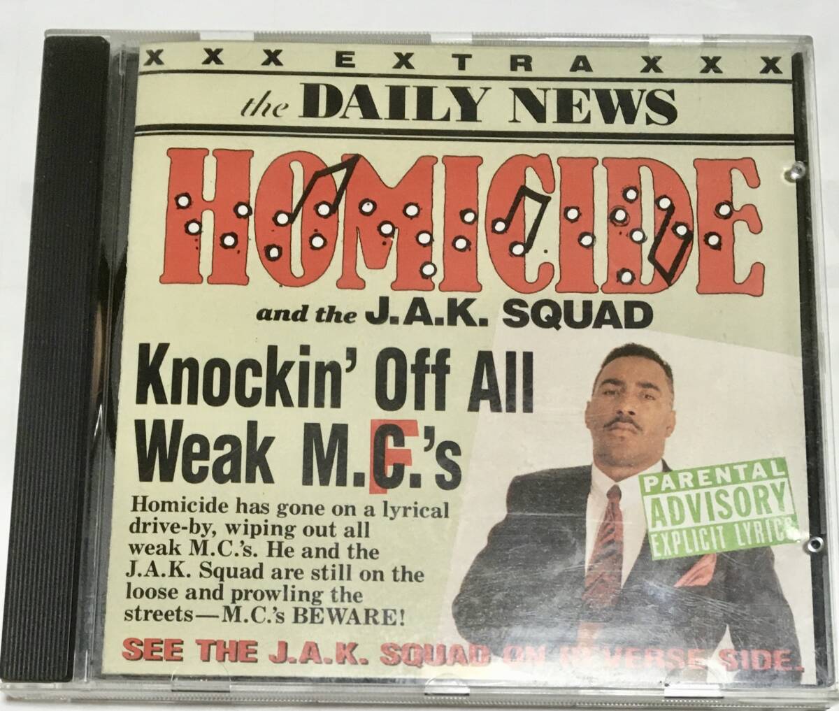 廃盤 HOMICIDE and the J.A.K. SQUAD /knockin' off all weak M.C.'s~G-rap サクラメント