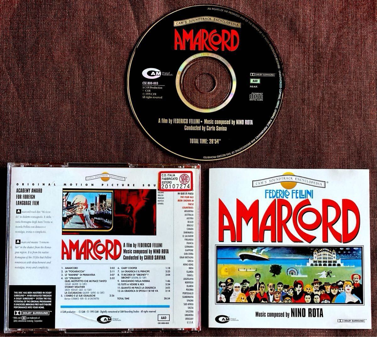 アマルコルド/ニーノ・ロータ/NINO ROTA/FEDERICO/AMARCORD/サントラ/ラウンジ/サバービア/アーバン&メロウ/レトロ・サウンド/1973年