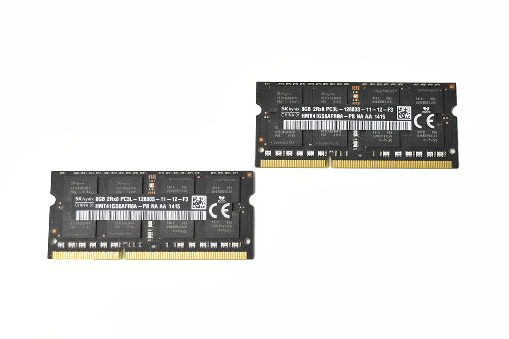 Mac対応 メモリ hynix DDR3 PC3L-12800S 8GB × 2枚　合計 16GB 中古品 11-4