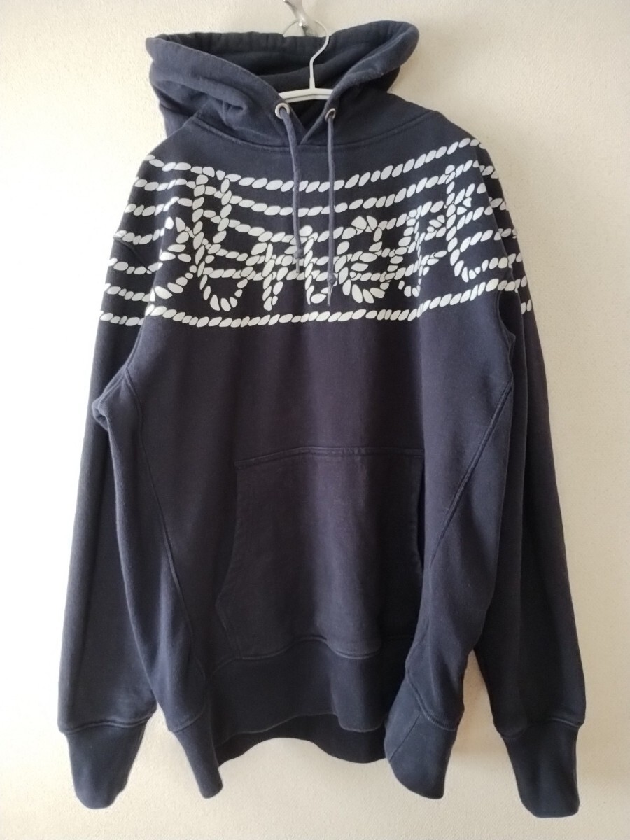 エルネスト ELNEST CREATIVE ACTIVITY フーディ パーカー 井浦新 バックプリント ELROPE PARKA 裏起毛 スウェット トップス L ネイビー