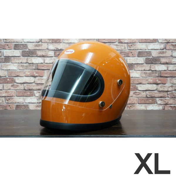 OCEAN BEETLE「STR」オレンジ　サイズ：XL　（装飾用 オーシャンビートル ビンテージ フルフェイス