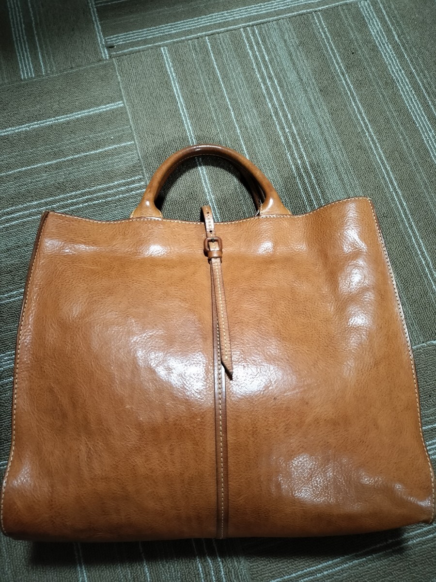 美品　ゲンテン genten トートバッグ 本革 ブラウン TOSCA トスカ　ヌメレザー　 ハンドバッグ