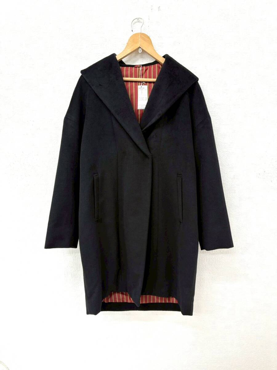 FM605*2　未使用　COMME CA ISM　コムサイズム　コート　12-26WP02　Mサイズ　カラー05　ブラック×ダークレッド系　アウター　レディース