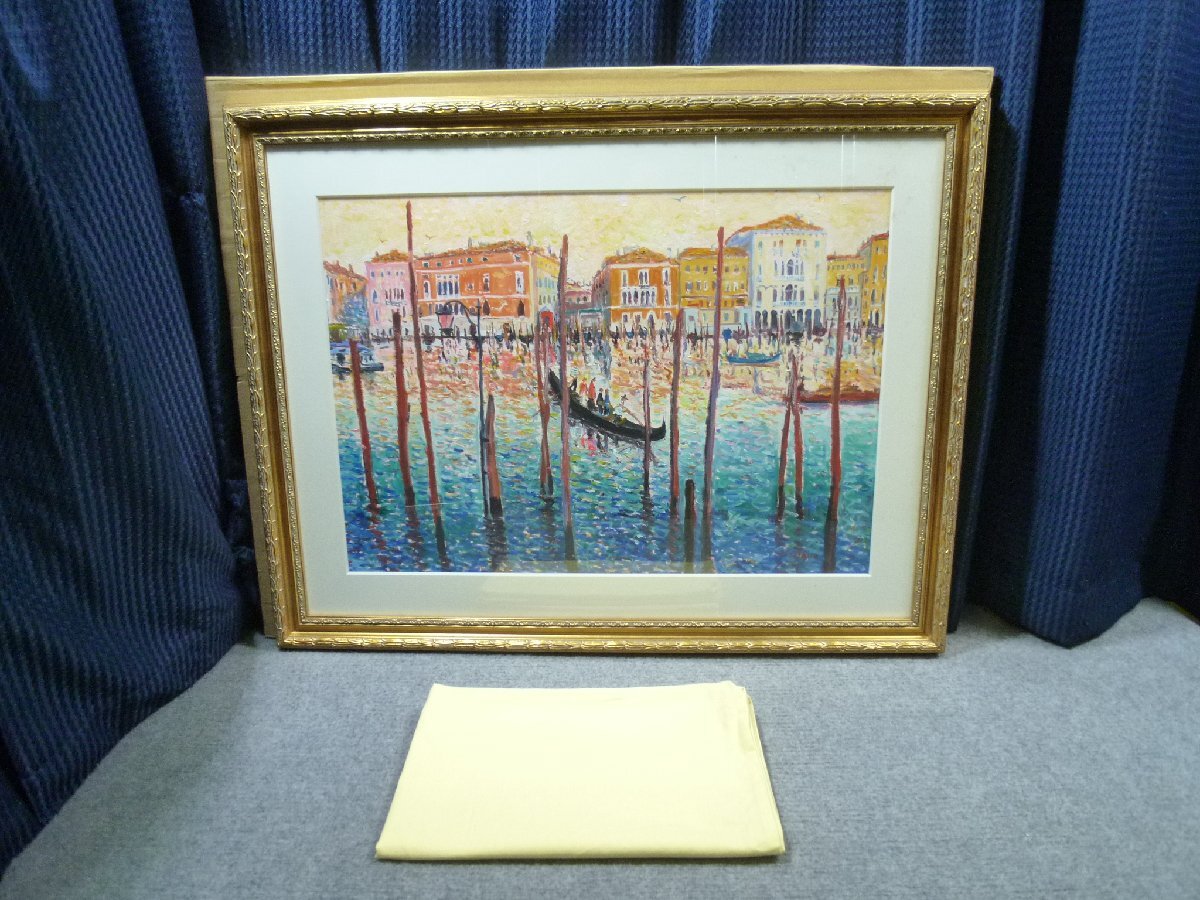 ◎ 嶋田幾雄 「ヴェネツィアにて トラゲット」 2003年 風景画 絵画 ◎