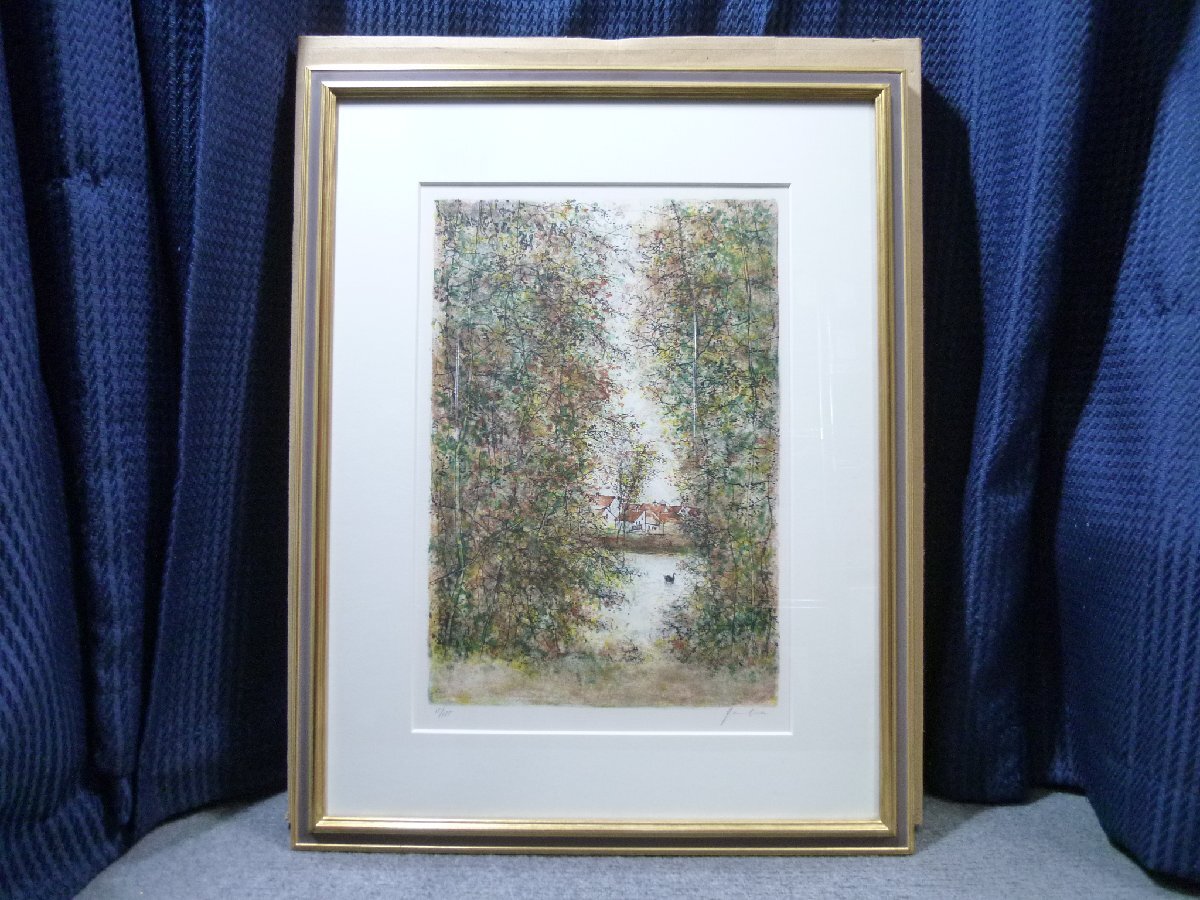 ▲ Bernard Gantner ベルナール・ガントナー 「午後の休息」 リトグラフ 版画 ▲