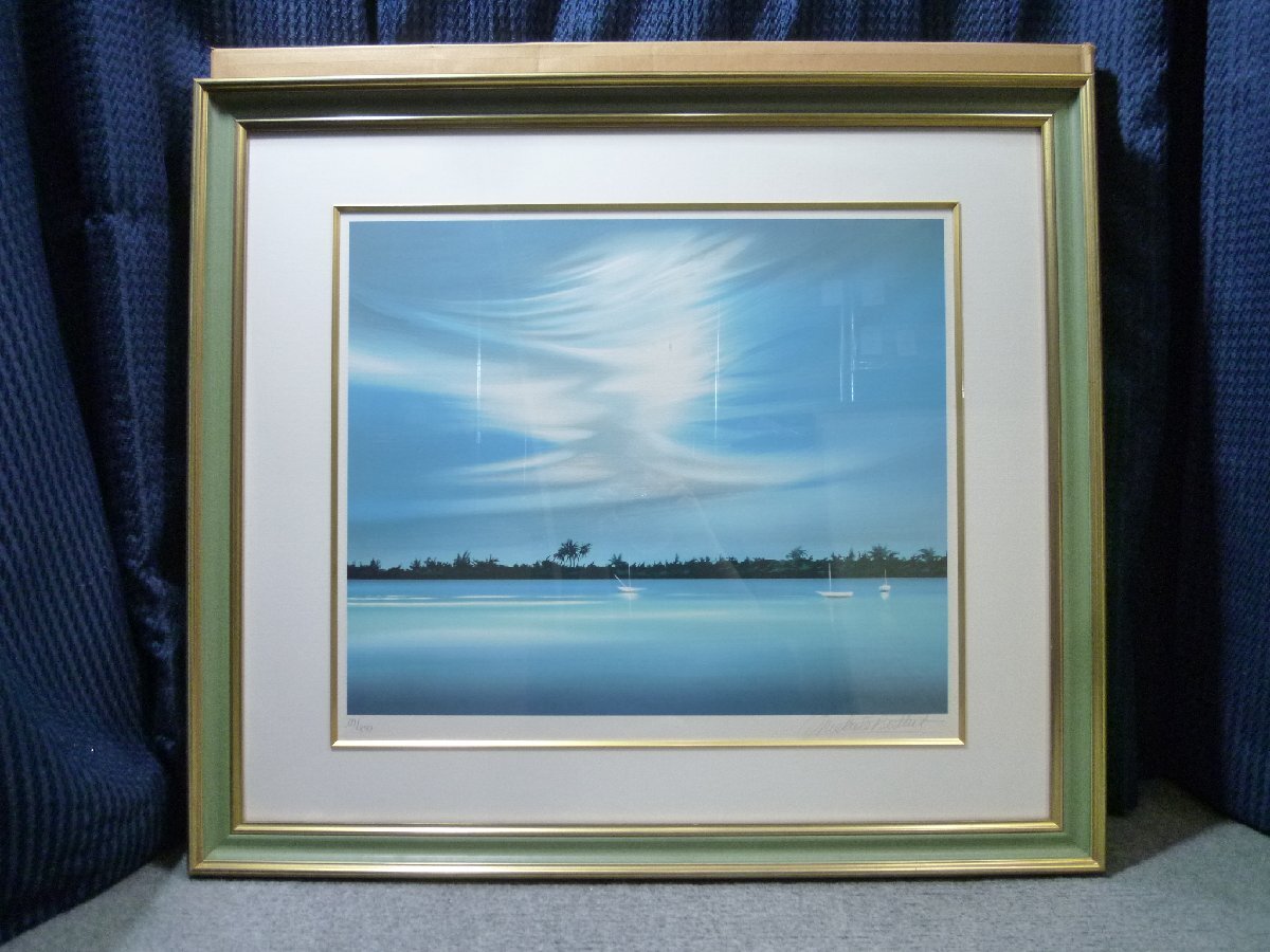 ◎ Michel Battut ミッシェル・バチュ 「空と海の光り」 リトグラフ 版画 ◎