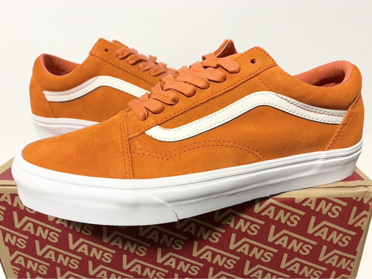 新品箱付 EDIFICE VANS OLD SKOOL SUEDE KOI WHITE ORANGE バンス オールドスクール スエード オレンジ ヴァンズ スウェード 27.5cm US9.5