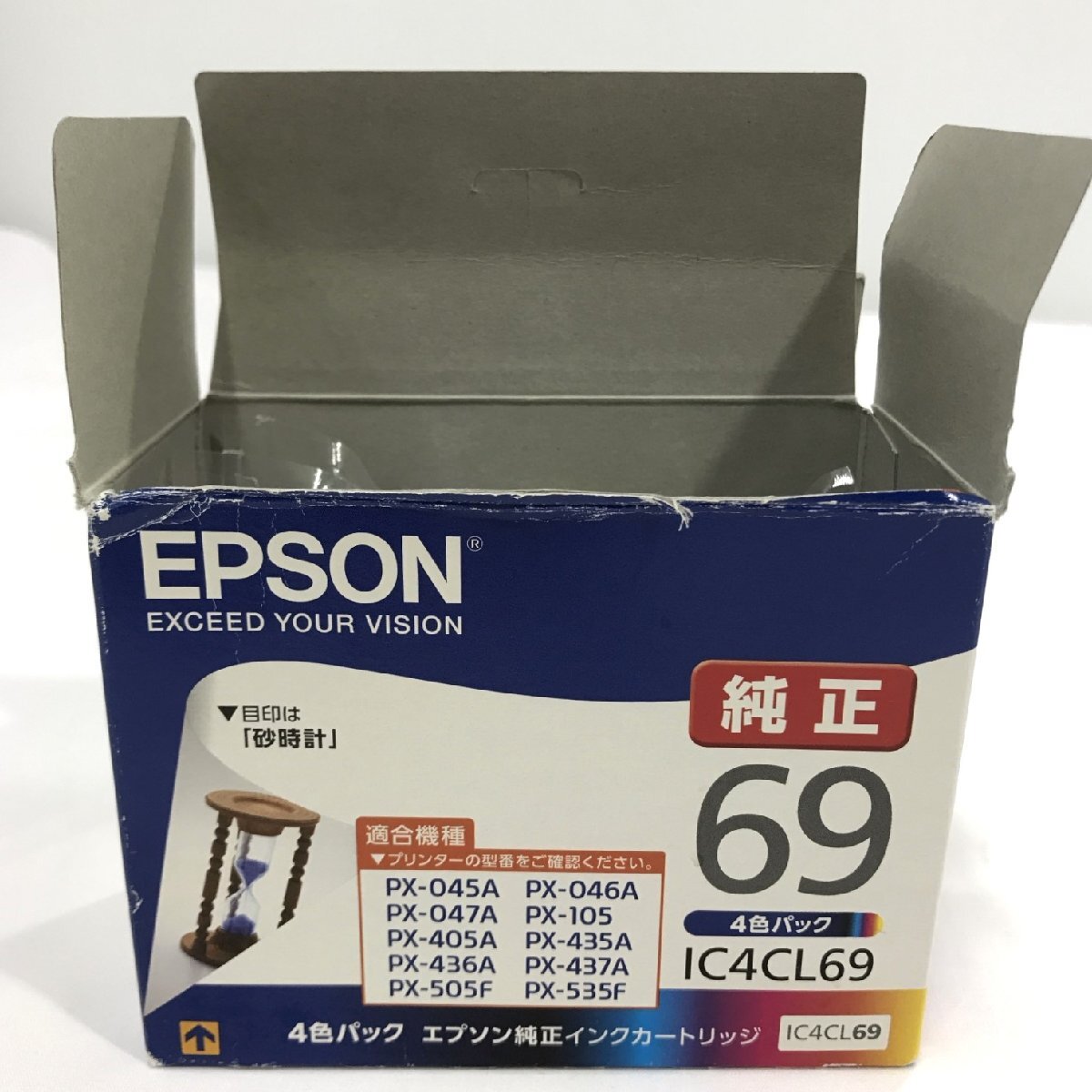 【期限切れ】未使用 エプソン 69 砂時計 インクカートリッジ EPSON純正 マゼンタ シアン イエロー ICM69/ICC69/ICY69 計3点 保管品【道楽札