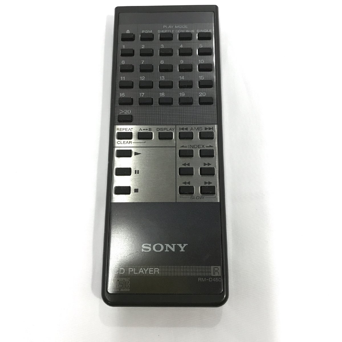 ジャンク SONY リモコン RM-D450 CD PLAYER用 ソニー 現状品 通電のみ確認 【道楽札幌】